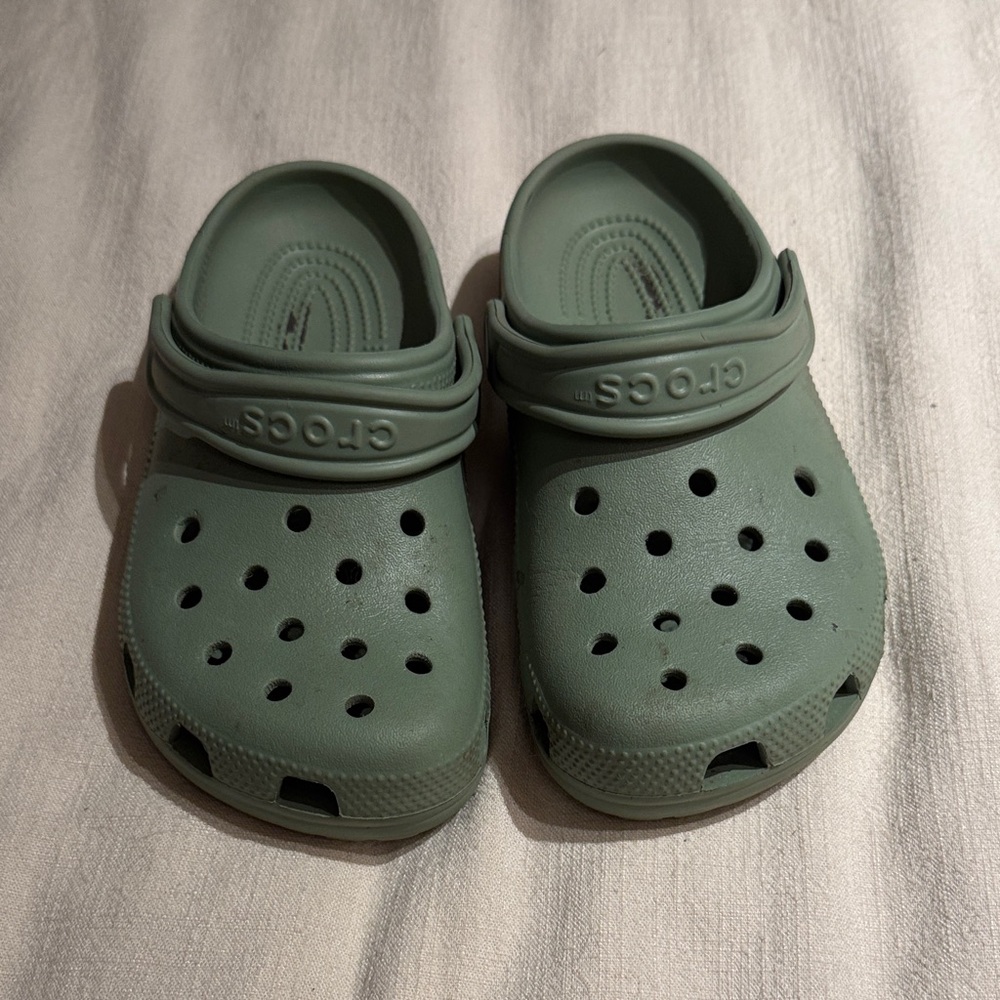 CROCS Kids Classic Clog in Sage Green